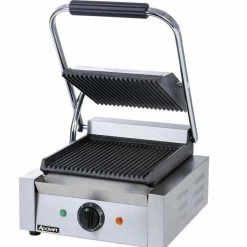 Panini Press Adcraft SG-811 Commercial Sandwich Grill Press With Grooved Surface
