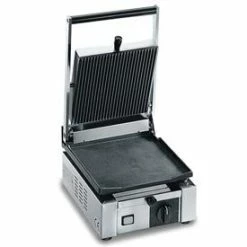 Panini Press Eurodib 02365-220 220 Volt Ribbed Panini Grill