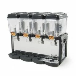 Frozen Drink Machines Eurodib CD4J Four Bowl Refrigerated Juice Dispenser, 3.2 Gallon