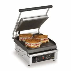 Star GX10IS Single Panini Press With Cast Iron Smooth Plates 10" X 10"