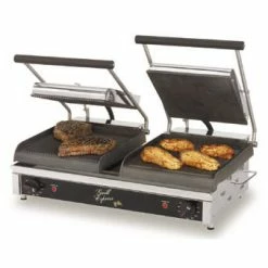 Star GX20IGS Double Panini Press With Cast Iron Smooth Iron Plates 20" X 10