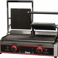 Panini Press Winco EPG-2 Countertop Double Electric Panini Italian Style Grill