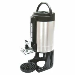 Hot Beverage Dispensers Winco SBD-1.5 Stainless Steel Beverage Dispenser With Brew-Thru Lid, Sight Glass & Removable Base 1.5 Gallon